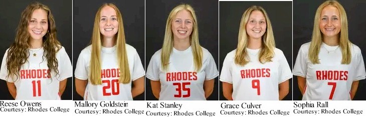 2025 College Sports Communicators Academic All-District honorees from Rhoedes Women's Soccer